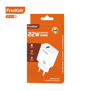 Adaptador de Corriente de Carga Rápida, Cargador de Pared de Alta Velocidad de 22W con Puerto USB <span class=keywords><strong>QC3</strong></span> para Teléfono Móvil, Enchufe Europeo - Product Image 1