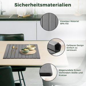 Strong Water Absorbent Diatomite Stone <strong>Drying</strong> <strong>Mat</strong> for <strong>Kitchen</strong> Counter - Product Image 5