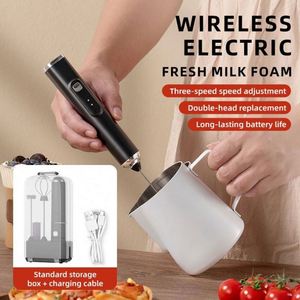Latest Electric Milk Frother with USB and Storage Box Milk Foam <b>Maker</b> <b>Portable</b> Handheld Whisk - Product Image 2