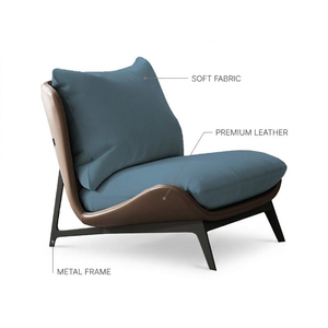Fauteuil inclinable <span class=keywords><strong>Mousse</strong></span> - Design moderne, structure métallique, mobilier extensible <span class=keywords><strong>pour</strong></span> appartement, hôtel, salon et chambre - Product Image 1