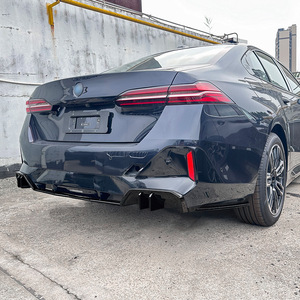 AMP-Z BMW 5 Series i5 G60 M Sport MP Rear Lip Spoiler Piano Black Carbon Fiber Texture Matte Finish - Product Image 3