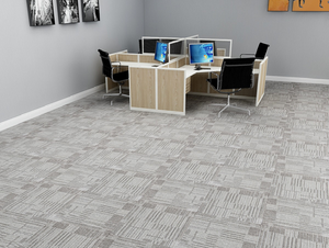 Alfombra Modular de Oficina Comercial Moderna y Abstracta de Alta Calidad, 100% Polipropileno, Tipo Loop Pile - Product Image 6