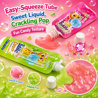 Fraise Pomme Saveurs Bubble Gum Avec Popping Candy Fournisseur Custom Snack Bonbons Pressé Crème Liquide Confiture Chewing-gum