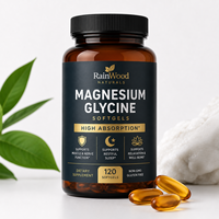 Rainwood Marque Privée Gélules de Glycinate de Magnésium pour le Sommeil, la Relaxation et le Soutien Musculaire – Complément Alimentaire