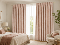 Rideau occultant pour baie vitrée, design moderne, haute qualité, rose, luxueux, motif floral jacquard, écologique, insonorisant
