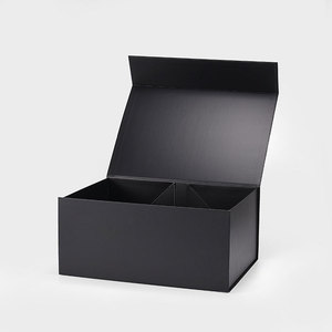 Low MOQ Custom Logo Luxury <b>Black</b> Magnetic Closure Rigid Cardboard Gift <b>Box</b> With Eva Foam Insert - Product Image 3