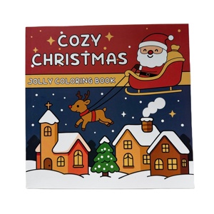 Cuadernos para Colorear Personalizados con Encuadernación Laminada, para Adultos y Niños, 40 Hojas de Papel, Libro Educativo de Pintura Navideña para Niños - Product Image 1