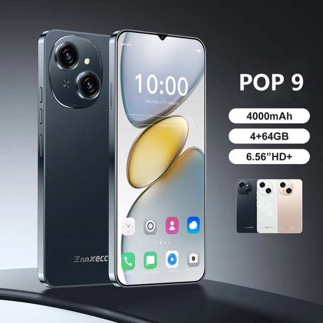 Hot Selling ZNNXECC POP9 4GB+64GB Android 13 Phone Facial Recognition Dual SIM HD Spanish German French Students Businesspeople