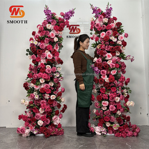 SMOOTH Artificial Decoration Flower <b>Backdrop</b> Pink Flower Arch <b>Stand</b> High Quality Arrangements for Wedding - Product Image 6