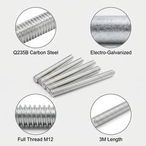 <span class=keywords><strong>Tige</strong></span> <span class=keywords><strong>filetée</strong></span> entièrement galvanisée à droite en acier au carbone Q235B M12 de Zhejiang Saicheng pour suspension de <span class=keywords><strong>plafond</strong></span> de support solaire - Product Image 3