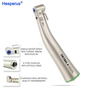 Fresa dental de fibra óptica de baja velocidad para implantes, con contra-ángulo de anillo verde multiplicador 20:1, turbina de aire XSG20L - Product Image 5