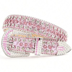 Nouvelle <span class=keywords><strong>ceinture</strong></span> en cuir de créateur <span class=keywords><strong>pour</strong></span> femmes, incrustée de cristaux de strass brillants, style punk hip-hop <span class=keywords><strong>pour</strong></span> robes et jeans de style western - Product Image 2