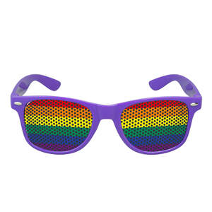 Lgbt arc-en-ciel coeur drapeau lunettes quotidien portant Gay Lesbian Pride icône Badge accessoire unisexe - Product Image 6
