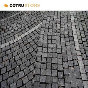 Chine Naturel Basalte Bluetsone Mix Pavé Tuile Flammé Fini Noir Pavé Pierre Extérieur Patio Pavés - Product Image 1