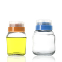 Bouteille à miel transparente de haute qualité, pot de conservation scellé, pot de conservation de qualité alimentaire, bouteille en verre pour portionner