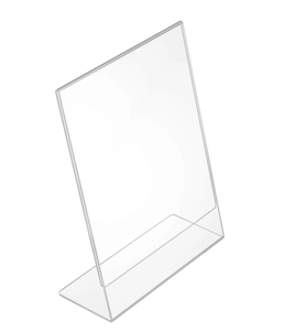 Acrylic dấu hiệu chủ L hình dạng nghiêng trở lại máy tính để bàn <span class=keywords><strong>Flyer</strong></span> chủ tài liệu giấy hiển thị đứng - Product Image 1