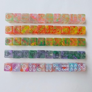 D6สำหรับ Warhammer <span class=keywords><strong>Death</strong></span> Guard หัวกะโหลกอะคริลิค6ด้านลูกเต๋าเกมฮาโลวีนพลาสติกการชุมนุมมายากล - Product Image 2