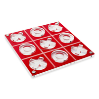 Jeu d'échecs personnalisé clair X O ludique moderne Lucite Tic Tac Toe Set