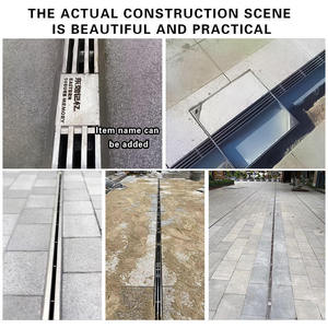Polymer <strong>Concrete</strong> U Shaped Trench <strong>Drain</strong> EN1433 Heel Proof Slot Grate for Commercial Kitchen &amp; Pool Deck - Product Image 2