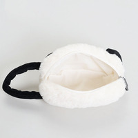 Pochette à poignet en peluche Snoopy avec oreilles 3D, trousse de maquillage souple, sac à main portable pour téléphone et monnaie