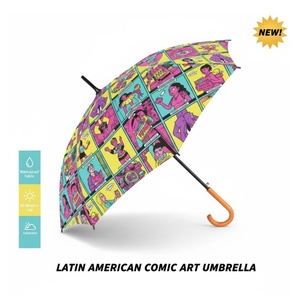 Automatic Straight <b>Umbrella</b> Large Size Waterproof Rain <b>Umbrella</b> with Ergonomic Wood Handle for Outdoor Walking Fashion - Product Image 4