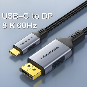 สายเคเบิลอะแดปเตอร์1.4ชนิด C DP ชนิด3.1 USB 1.8M indpure 8K 60Hz สำหรับ iPhone 15 MacBook pro/air <span class=keywords><strong>iPad</strong></span> XPS และมอนิเตอร์ - Product Image 1