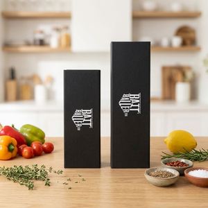 Boîte rigide noire de qualité supérieure avec logo estampé à chaud pour le rangement de bijoux, montres et lunettes - Product Image 2