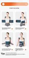 Correcteur de posture universel Cyrus Sports en néoprène respirant avec ceinture de soutien des épaules et support lombaire universel