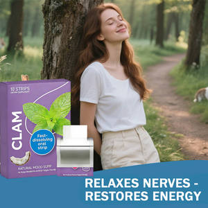 Suplemento Dietético Orgánico de Ashwagandha Sin Gluten para Adultos OEM/ODM - Tiras Orales de Disolución Rápida para Alivio del Estrés y Relajación - Product Image 4