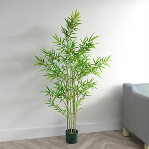Arbustes <span class=keywords><strong>en</strong></span> <span class=keywords><strong>bambou</strong></span> <span class=keywords><strong>en</strong></span> plastique Décoration de patio intérieur 120 cm 4 pieds Plante artificielle écologique de haute qualité <span class=keywords><strong>en</strong></span> <span class=keywords><strong>pot</strong></span> - Product Image 3