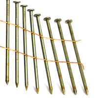 Clous à palette en fil de fer Q235 à 15 degrés, revêtement jaune argenté OEM, tige lisse, pour palettes en bois 2540