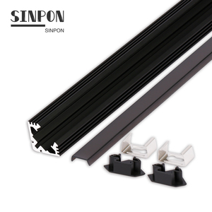 Kênh Khuếch Tán Màu Đen Bán Chạy Nhất Kênh Gắn Chìm LED Mỏng Nhôm Cho Dải Ánh Sáng Tuyến Tính - Product Image 4