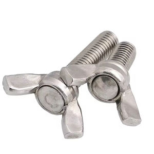 DIN 316 Installation facile vis <span class=keywords><strong>papillon</strong></span> ovale en aluminium métrique métrique de pouce brillant en acier inoxydable nickelé personnalisé - Product Image 2