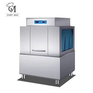 Chefmax catering bulaşık makinesi 220 volt otomatik konveyör ticari enerji yıldızı bulaşık makinesi tepsileri makinesi ile mutfak için kurutma makinesi
