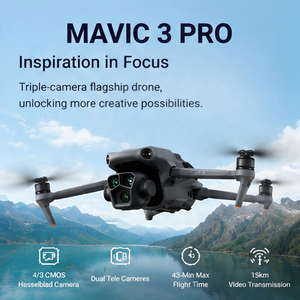 DJI Mavic 3 Pro, drone aérien professionnel pliable avec évitement d'obstacles, triple caméra Hasselblad, CMOS, GPS, pour professionnels - Product Image 3