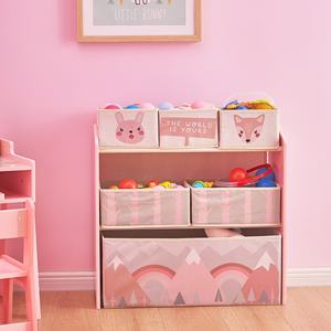 Organizador de Juguetes Toffy & Friends con Estante y 9 Contenedores de Almacenamiento, Organizador de Juguetes para Niños, Muebles Infantiles - Product Image 1