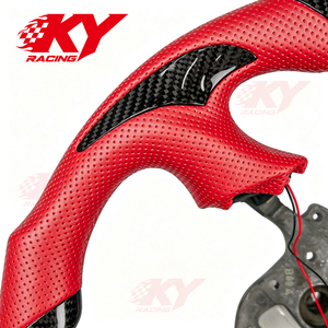 พวงมาลัยคาร์บอนไฟเบอร์แข่งแบบกำหนดเองสำหรับฮอนด้า S2000 AP Acura RSX Type S Honda Civic Si รองรับจอแสดงผล LED rpm - Product Image 2