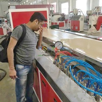 Machine de fabrication de panneaux de porte en PVC WPC / Ligne de production / Usine d'extrusion pour fabricant de machines d'extrusion plastique pour portes creuses