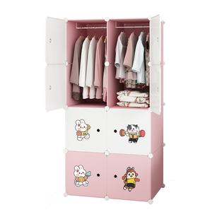 Armadio per Bambini, Guardaroba Assemblabile Semplice, Appendiabiti Minimalista Moderno, Arredamento Domestico Robusto e Durevole - Product Image 5