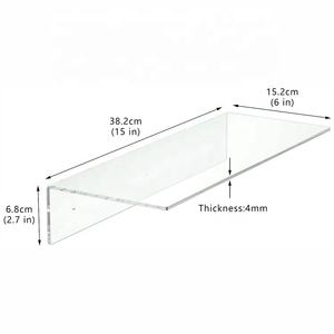 Étagère <span class=keywords><strong>de</strong></span> rangement murale en acrylique, transparente, flottante, pour collection <span class=keywords><strong>de</strong></span> figurines, livres Photo, plantes - Product Image 2
