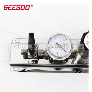 วาล์วถังออกซิเจนทางการแพทย์สแตนเลส Jiegao พร้อมเกจวัดแรงดันคู่ ตัวปรับแรงดันออกซิเจน - Product Image 5