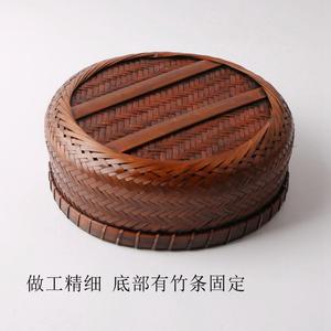 Traditional handmade <b>bamboo</b> woven vintage storage <b>basket</b>, tea ceremony ornament, snack <b>basket</b>, guesthouse afternoon tea, dried - Product Image 4