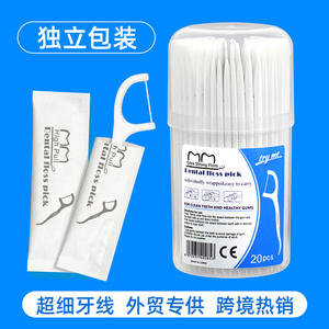 Fil dentaire individuel emballé directement en usine - 20 cure-dents jetables par flacon, vente en gros disponible - Product Image 4