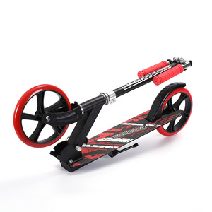 Trottinette à pédales à deux roues, réglable en hauteur, pliable, pour enfants et adultes, rouge, blanc, bleu, rose, YS-8833 - Product Image 1