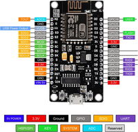 Papan Pengembangan WiFi NodeMCU CP2102 Asli dengan Modul ESP8266 untuk Komunikasi Nirkabel