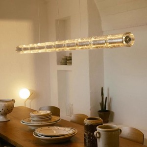 Luce Orizzontale Pendant <b>Light</b> Long Gold E27 <b>LED</b> 5-Year Warranty For Dining Room Island Counter - Product Image 2