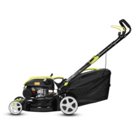 Tondeuse à gazon à essence VORAN à 7 niveaux réglables, 149cc, 46cm, à pousser à la main, pour l'entretien saisonnier des pelouses domestiques