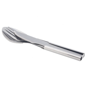 Juego <span class=keywords><strong>de</strong></span> <span class=keywords><strong>cubiertos</strong></span> portátiles <span class=keywords><strong>de</strong></span> acero inoxidable para acampar, <span class=keywords><strong>cubiertos</strong></span> <span class=keywords><strong>de</strong></span> viaje reutilizables con tenedor, cuchara, cuchillo, abrebotellas, hecho <span class=keywords><strong>de</strong></span> Metal duradero - Product Image 5