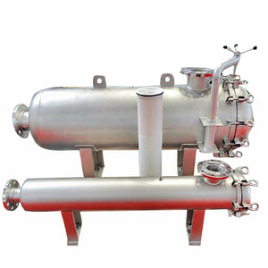 Filtro de Agua Industrial de Alto Flujo, Carcasa de Cilindro de Acero Inoxidable de 10''20''30''40'', Filtro de Cartucho Plegado Pulido, 500L/Hora - Product Image 1