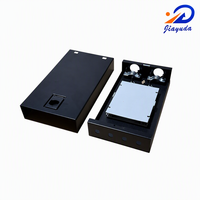 Chasis de terminal de fibra óptica de alta resistencia con 4 puertos, montaje en pared, caja de distribución redonda vacía compatible con ST/FC, de acero.